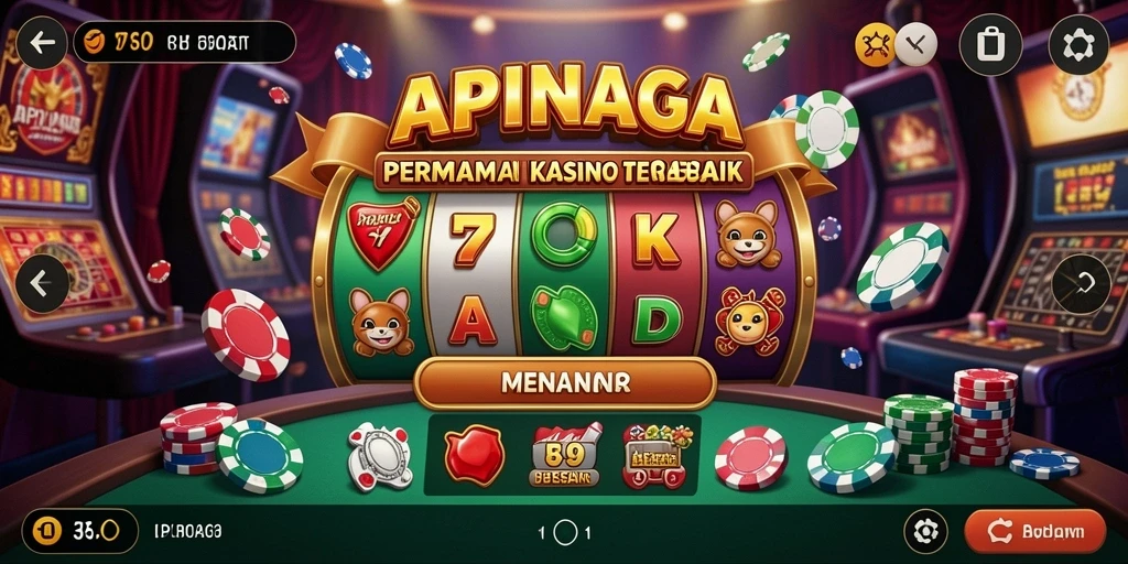 Tampilan permainan Kasino yang mendebarkan dalam APINAGA.
