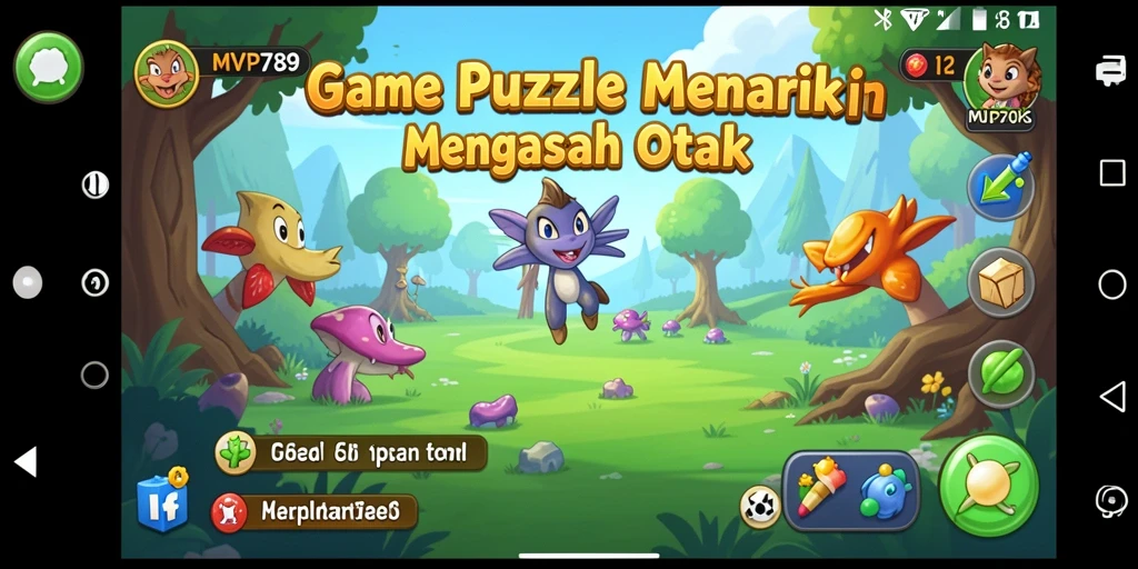 Screenshot utama MVP789 menunjukkan gameplay puzzle yang menantang.